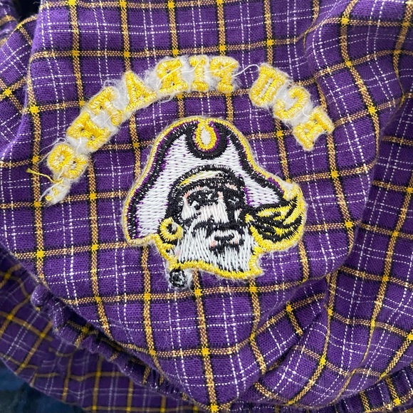 ECU | Vintage East Carolina Pirates Purple Drawstring PJ Pants Unisex Size Small - Picture 4 of 9